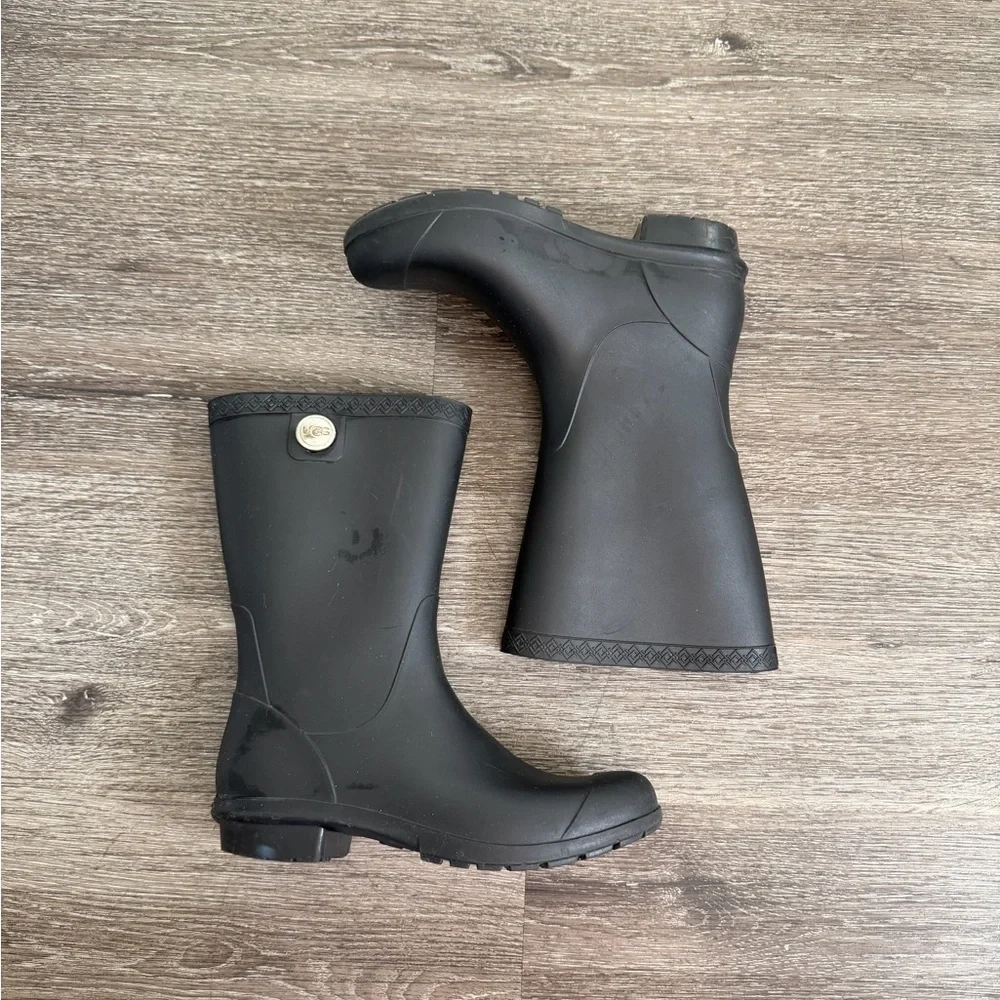 UGG Black Rubber Boots